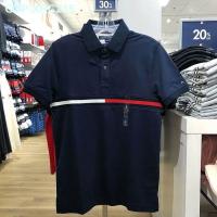 ✖Tommy Hilfiger American Tm Mi Tang เสื้อผ้าโปโลสีบริสุทธิ์ไม่มีซับในปกเสื้อมีไหล่แฟชั่นระดับสูงปักโลโก้แขนยาวครึ่งส่วนที่มีแขนสั้น