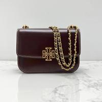 2023 new Tory Burch Britten Series Patent leather Sewing Chain Bag Single Shoulder bag Crossbody bag