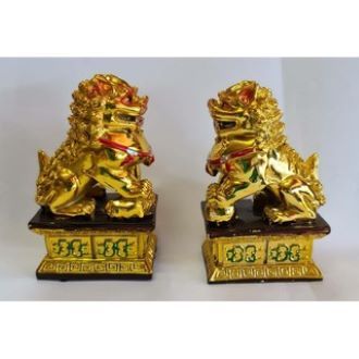 สิงโตทอง-สิงโตคู่-สิงโตมงคง-สิงโตจีน-สิงโตสัตว์มงคล-พร้อมส่ง