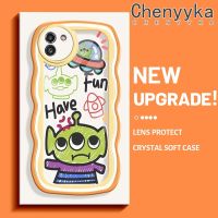 Chenyyka เคสสำหรับ Samsung A03คอร์ A03s  เคสคนต่างด้าวน่ารักสีสันสดใสลายคลื่นครีม เคสมือถือกันกระแทกแบบใสนิ่ม เคส งใสลายกล้องถ่ายรูปที่เรียบง่ายฝาครอบป้องกันซิลิโคน