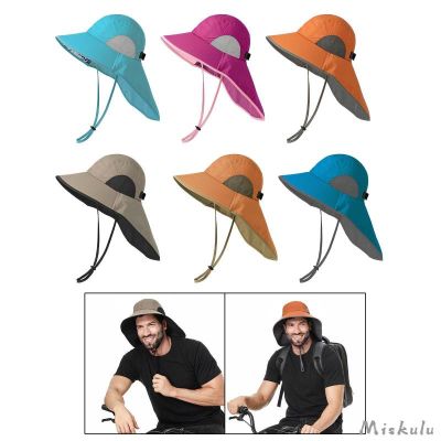[Miskulu] หมวกปีกกว้าง หมวกตกปลา หมวกบักเก็ต กันแดด สําหรับขี่จักรยาน ท่องเที่ยว พายเรือคายัค