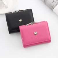 New Womens Small Wallet Student Coin Purse Korean Style Womens Short Wallet Tri-fold Coin Bag Coin Money Bag Clutch