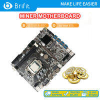 Brifit B75USB-BTC B75 Chip Mining เมนบอร์ด 8XUSB3.0 อินเทอร์เฟซ PCIE LGA 1155 CPU ที่รองรับ + VGA 4XSATA2.0 เมนบอร์ดเดสก์ท็อปพีซีสำหรับ BTC ETH Miners