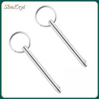 SHUKEYI 2Pcs เหล็กไร้สนิม หมุดปลดเร็ว เส้นผ่านศูนย์กลาง1/4 "(6.3มม.) เงินสีเงิน ชุดอุปกรณ์ฮาร์ดแวร์ ใช้งานได้จริง หมุดด้านบน Bimini ท็อปส์ซูเรือ