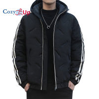 Cozy Up Men S Long Sleeve Winter Jackets Solid Color Hooded Casual Thickening