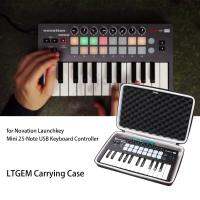 LTGEM EVA กรณียากสำหรับ Novation Launchkey มินิคีย์บอร์ด MK2ควบคุมการเดินทางแบกถุงเก็บสำหรับ Launchkey มินิ MK2