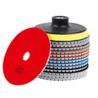 15pcs/set Diamond Polishing Pads 4Inch 100mm Wet/Dry Polishing Backer Granite Marble Concrete Stone Grinding Discs Hand Tools