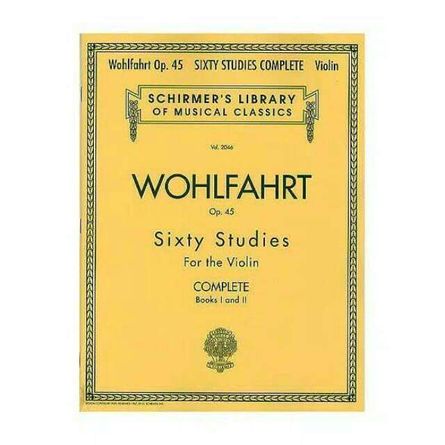 Wohlfahrt Op 45: 60 Studies for Violin Book 1 & 2 - Violin Practice ...