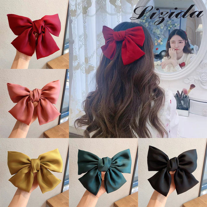 Lizida Korean Fashion Bow Hairpin Hair Band Ponytail Rubber Band Hairpin Female Girl Hair