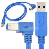 【New-store】 The Power Hub USB 3.0ชายกับ USB 3.0 Type B ชายเคเบิ้ล USB 3.0ชายกับ USB 3.0 B ชาย90องศาซ้ายมุมเคเบิ้ล1เมตร100เซนติเมตร3ft