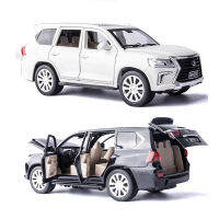 A1:24 Scale สำหรับ Lexus Lx570รถยนต์โลหะผสมสังกะสีรุ่นเสียงและแสงดึงกลับของเล่นเด็กรถยนต์ Hot Wheels เครื่องบินรุ่น ZWM