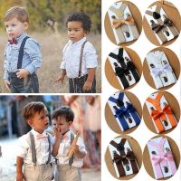 ❆卐 2019 Baby Clothing Accessories Baby Toddler Kids Adjustable Suspender and Bow Tie Set Tuxedo Wedding Suit Party Y back Clip on