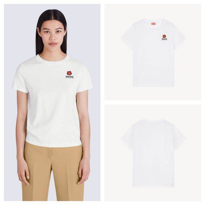 kenzo-overseas-direct-mail-takada-kensan-begonia-flower-embroidery-small-label-short-sleeved-nigo-joint-male-and-female-couple-t-shirt