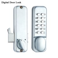 เปิดประตูบานเลื่อนล็อคดิจิตอลประตูปุ่มกด Keyless รหัส Pas ประตูเหล็กล็อคประตูกันน้ำปุ่มกด