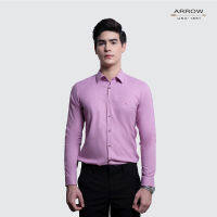 ARROW WRINKLE FREE SHIRT - สวมใส่สบาย ดูแลรักษาง่าย- เสื้อเชิ้ตแขนยาวสีแดง ทรงSLIM FIT รหัส MACS206-RE