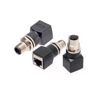 อุตสาหกรรม M12เชื่อมต่อ4Pin 8ขา RJ45เครือข่ายอีเธอร์เน็ตรถไฟขนส่งอะแดปเตอร์4 Core D รหัส8Pin X หัวเข็มขัดการเข้ารหัส