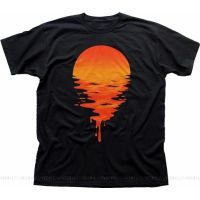 เสื้อยืดพิมพ์ลายแฟชั่น Sunset เสื้อยืดแขนสั้น ผ้าฝ้าย 100% ลาย Sunrise Sun Space Sea สีดํา สําหรับผู้สูงอายุ กลางคน LHZY  I57S