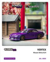 Tarmac Works 1:64 VERTEX Nissan Silvia S14รถโมเดลโลหะสีม่วง