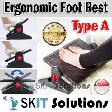 Bamboo Under Desk Footrest, Ergonomic Foot Rest with 4 Height Position  Office Footrest, Improves Posture and Blood Circulation, Portable Step  Stool