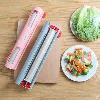 Food Wrap Dispenser Cutter Foil Cling Film Wrap Dispenser Plastic Sharp Cutter Storage Holder Kitchen Tool Cling Film Cutter