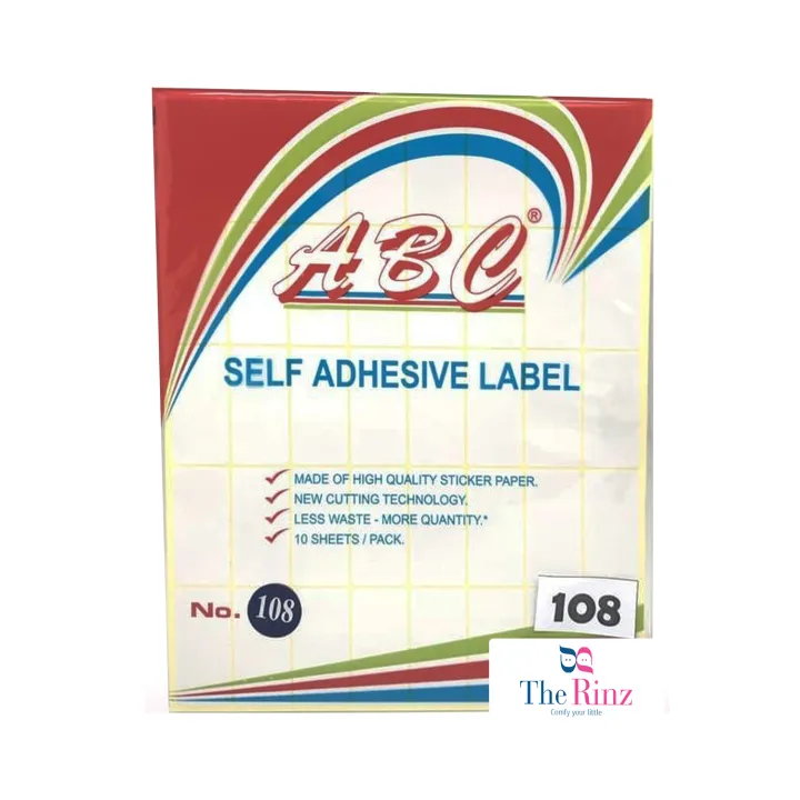 stiker label ABC No 108 (self adhesive label) / label undangan | Lazada ...