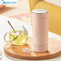 Midea Teko Listrik ถ้วยไฟฟ้าแบบพกพาขนาด300มล. พร้อมกาน้ำชากาแฟต้มน้ำร้อนสำหรับการเดินทางสำนักงานบ้าน