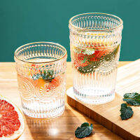 Giantianaglyph ถ้วยแก้วใสทนต่ออุณหภูมิสูงข้นถ้วยแก้ว R Sun F Lower แบบแว่นตา Drinkware