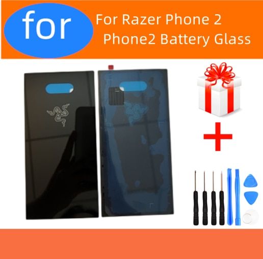 Black For Razer Phone 2 Phone2 Battery Glass Rear Back Cover Door housing Replacement Parts