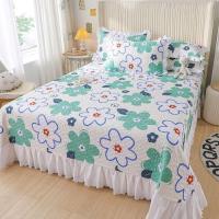 【Ready】? Four ilted bed an sle prcess sle bed new double-sed protive thickened high-end bed len