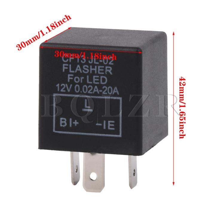 สัญญาณสำหรับเปลี่ยนเลี้ยวรีเลย์กะพริบอิเล็กทรอนิกส์3ขา12v-สำหรับ-cf13jl-02ชุด2ชิ้น