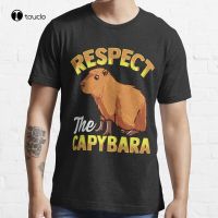 Respect The Capybara T-Shirt Cotton Tee Shirt Custom Aldult Teen Unisex Digital Printing Tee Shirt Fashion Funny New Cotton