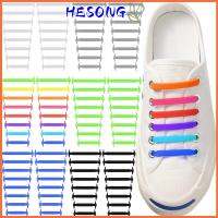 HESONG 16pcs ง่าย แฟชั่น Tieless ผู้ชาย ผู้หญิง ยืด ยางยืด เชือกผูกรองเท้า ซิลิโคน ไม่มีเน็คไท