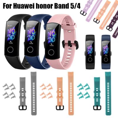 ZHUWNANA อ่อนนุ่ม สร้อยข้อมือ สายรัดข้อมือ สายสำรอง For Honor Band 5 4 ซิลิโคน สายนาฬิกา