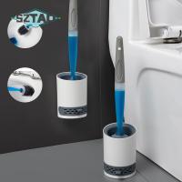 SZTAO Silicone Toilet Brush Wall-Mounted Cleaning Tools Refill Liquid No Dead Corners Toilet Brush Home Bathroom Accessories Set