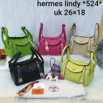 Tas Lindy Hitam Uk26 Premium - Tas Selempang Wanita 20297Hermes Lindy Import