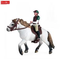 OozDec Horse Model 13x9CM White Horse Emulational Horseman Horse Animals Playset Figurine Cute Educational Kids Toy Gift