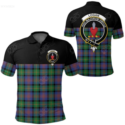 Style Summer 2023 NEW Clothing - Logan Ancient Clan Tartan Crest Polo Shirt - Golf Shirt Special Versionsize：XS-6XLNew product，Canbe customization high-quality