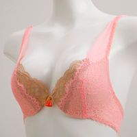 Annebra บราเสริมทรง ตะขอหลัง มีโครง เสริมฟองน้ำ Push up Mold bra Deep Vee รุ่น AB1-553 สีดำ, สีชมพู