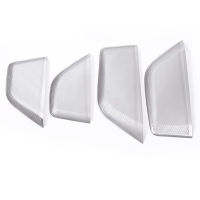 4 Pcs/Set Silver Car Door Audio Speaker Tweeter Net Frame Cover Trim Interior Decoration for 2016-2019