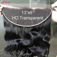 Lemoda HD Body Wave หน้าผาก13X4 13X6โปร่งใสลูกไม้ด้านหน้าปิดเพียง5X5 6X6 HD ปิดเส้นผมมนุษย์ Remy บราซิล24นิ้ว