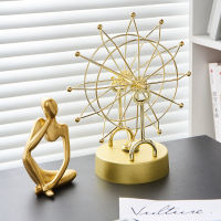 Home Decoration Accessories For Living Room Modern Metal Figurines Ferris Wheel Model Office Desk Decor Christmas Decorations