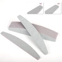 10Pcs Professional Nail File 100/180 Half Moon Sandpaper 5 Types Nail Sanding Blocks Grinding Polishing Manicure Care Tools