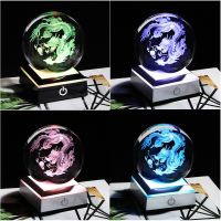 Crystal Ball 3D Inner Carving Glass Ball Crystal Healing Meditation Glass Sphere Feng Shui Home Decor Ornaments Dragon