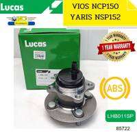 ลูกปืนล้อหลัง TOYOTA VIOS ปี2013UP GEN3 NCP150,YARIS13-20 NSP152 มีABS ซ้ายกับขวา เหมือนกัน LHB011SP LUCAS รับประกัน1ปี*85722