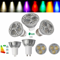 HOME WI หรี่แสงได้3W LED Spot Light Bulbs โคมไฟที่มีสีสัน GU10 MR16 220V หรี่แสงได้ LED Spot Light Bulb High Power Epistar โคมไฟสำหรับตกแต่งบ้าน8 Colores ให้เลือก