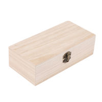 HONG Retro Jewelry Box Desktop Natural Wood Clamshell Storage Decoration Wooden