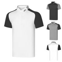 ★New★ J.linderberg Golf Jersey เสื้อยืดโปโล แขนสั้น ระบายอากาศ ดูดซับความชื้น สําหรับผู้ชาย