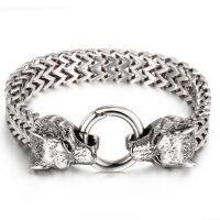 Punk Alloy Wolf Mesh Chain Color Ride Jewelry