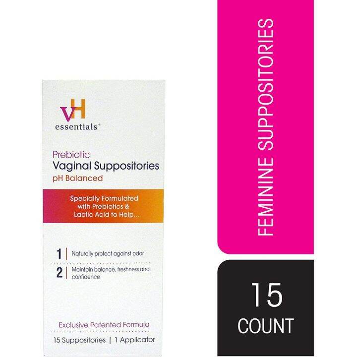 vH Essentials Prebiotic Vaginal Suppository for Bacteria Vaginosis BV