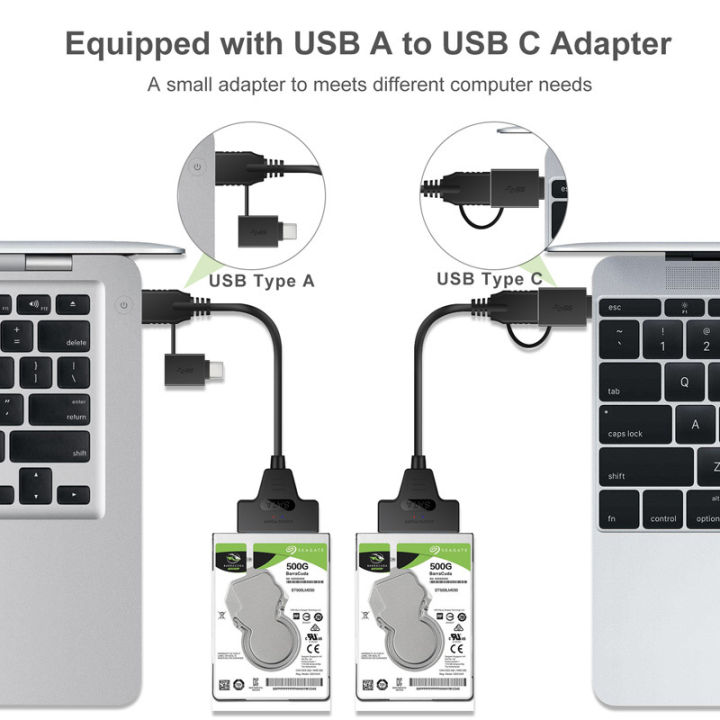 สาย-usb-sata-sata-3-ถึง-usb-3-0-2-0-อะแดปเตอร์คอมพิวเตอร์สายตัวเชื่อมต่อประเภท-c-สาย-sata-รองรับ-2-5-นิ้ว-ssd-hdd-hard-drive-kdddd